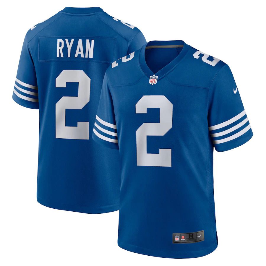 Men Indianapolis Colts 2 Matt Ryan Nike Royal Alternate Game NFL Jersey